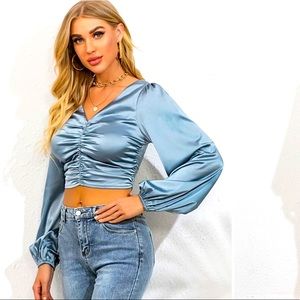 Silky Blue Women’s Top